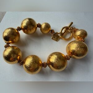 Archival & HardtoFind Runway Piece Robert Lee Morris w/Anne Klein gold bracelet.